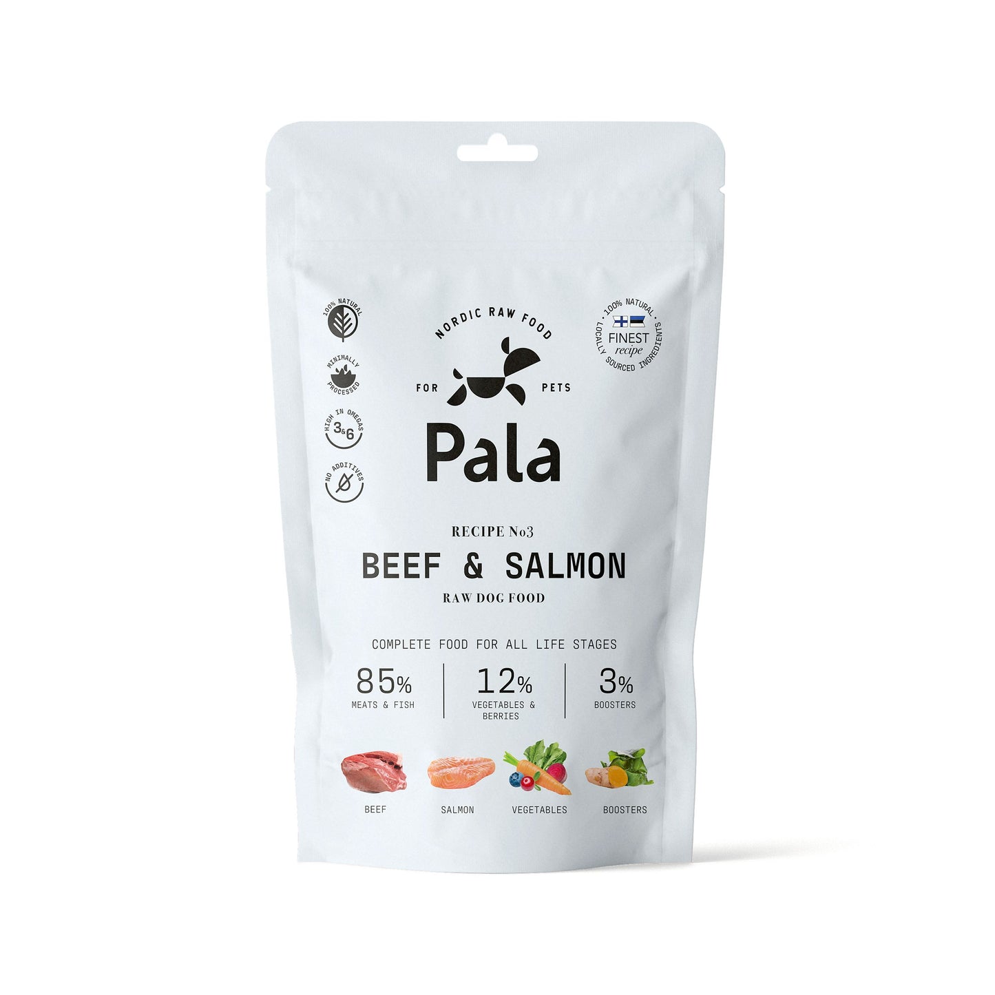 PALA gedroogd hondenvoer - recept # 3 Rund & Zalm