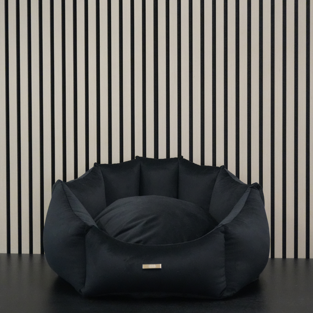 Hondenmand – Shell Zwart Velours