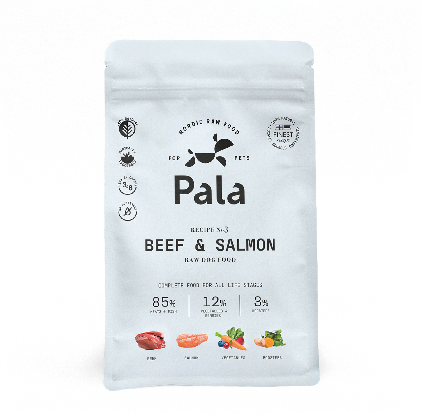 PALA gedroogd hondenvoer - recept # 3 Rund & Zalm