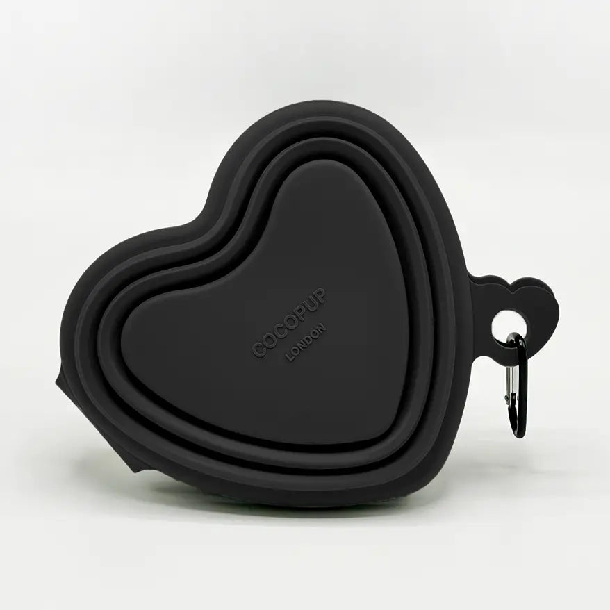 Cocopup London - Heart Bowl Zwart