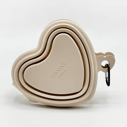 Cocopup London - Heart Bowl Beige