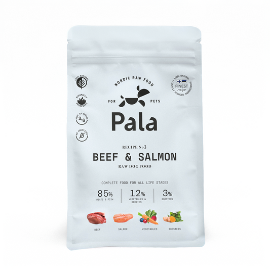 PALA gedroogd hondenvoer - recept # 3 Rund & Zalm